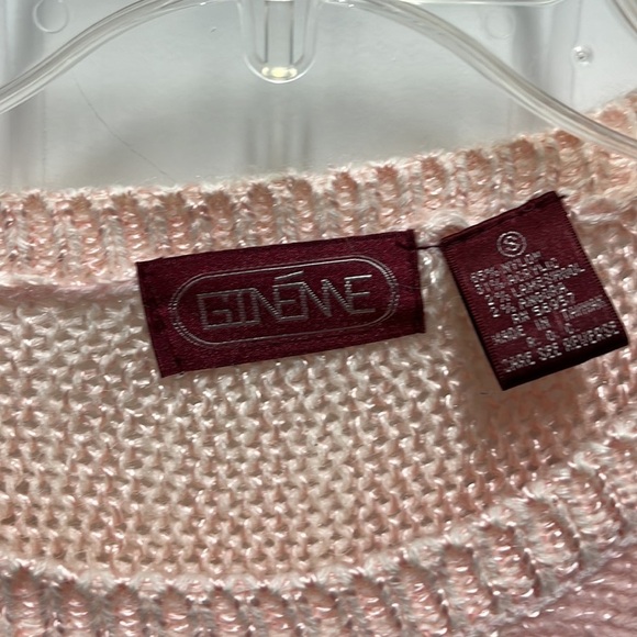 Vintage‎ Ginenne Womens Size S Pastel Satin Bow Detail Knit Sweater Fairy Kei - Picture 2 of 5